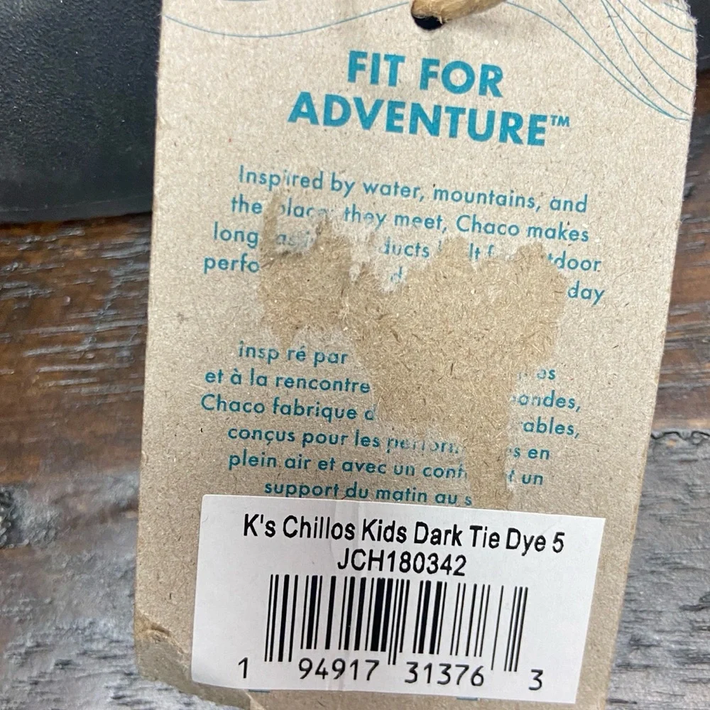 Chaco Chillos Slides for Kids NEW Dark Tie Dye Size 5